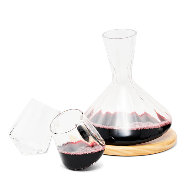 Adele Rolling Decanter and Wine cups, set of three