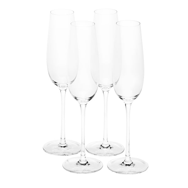 Crystal Sommelier Champagne Flutes, Set of Four